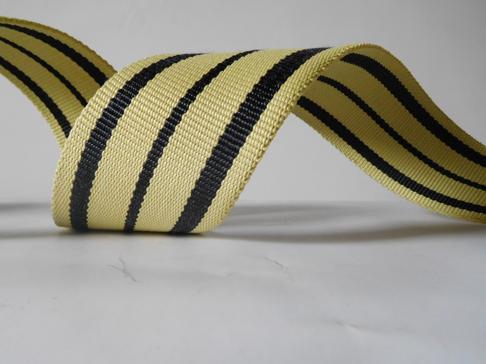 High strong black&yellow kevlar webbing for fire safety 