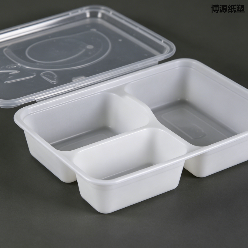 Disposable High-End Multi-Compartment Business Tray, Separated Rice & Dishes Packaging Tray