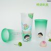 High-quality In-mold Label Beverage Cups, Food Safe Plastic Cups with Rigid Structure, Custom Printed Designs for Milk Tea & Cold Drinks