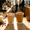 Commercial Grade Corrugated Paper Cup Insulated Disposable Cup for Convenience Store and Fast Food Shop