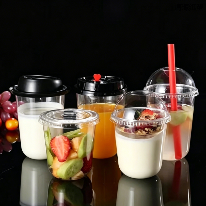 Food Contact Safe Recyclable PP Drink Cup Lids, Spill Prevent, Custom Size/Color/Logo for Bubble Tea, Coffee, Juice