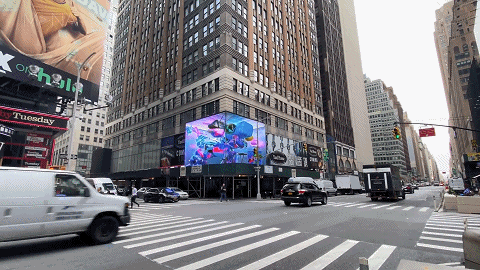 Show 3d de ojos desnudos en Times Square Nueva York