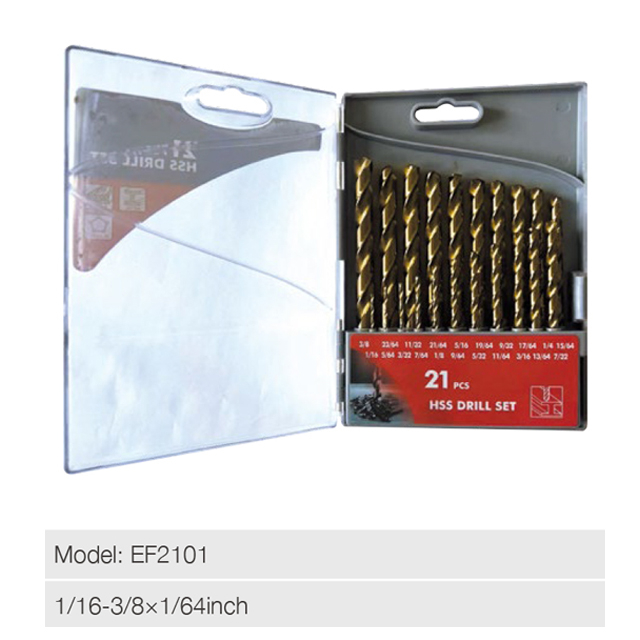 21PCS HSS Twist Drill Set
