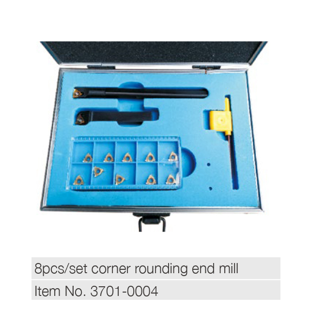 Corner rounding end mills sets