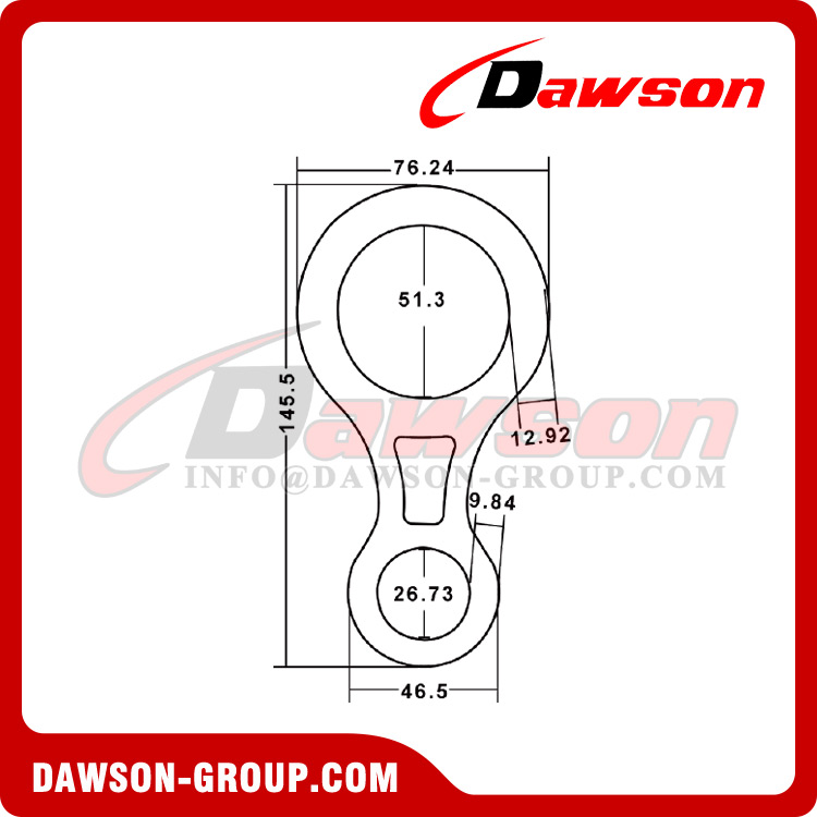 Anillo de aluminio en forma de 8 DSJ-A3025, descensor de rescate en forma de 8 de aluminio A6082