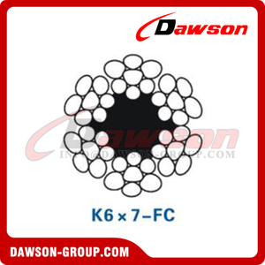 スチールワイヤーロープ（K6×7-FC）、油田用ワイヤーロープ、油田用スチールワイヤーロープ