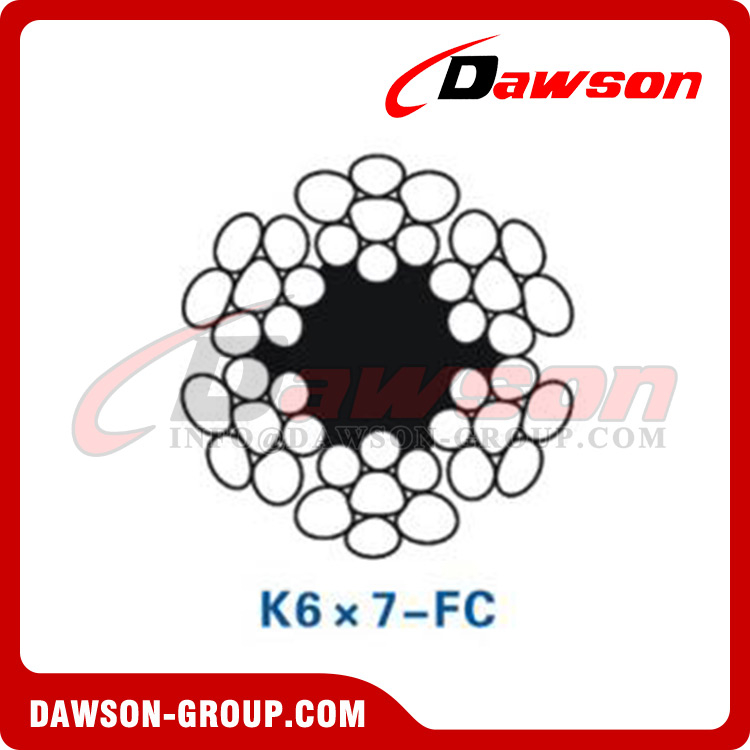حبل أسلاك الفولاذ (K6×7-FC)، حبل أسلاك حقول النفط، حبل أسلاك الفولاذ لحقول النفط