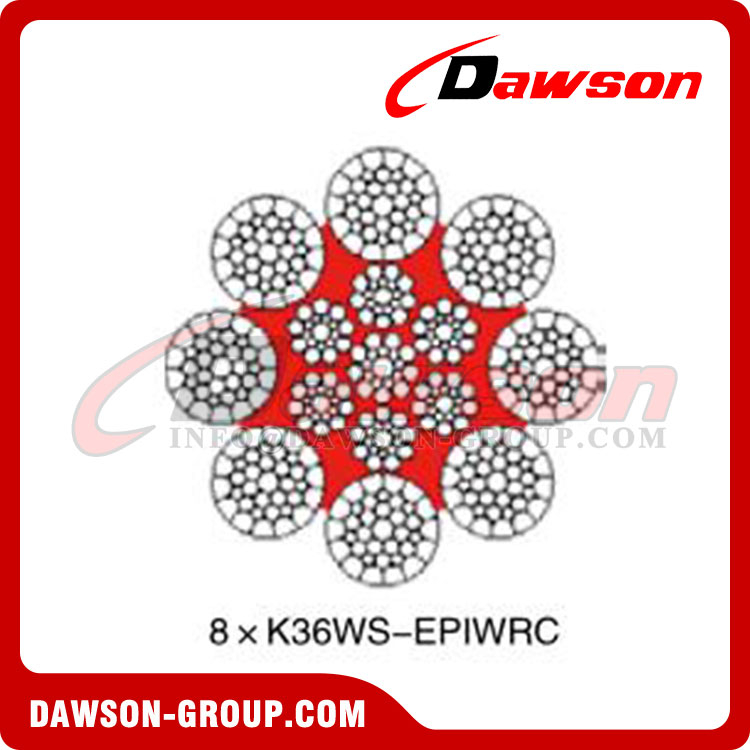 スチールワイヤロープ(8×K36WS-IWRC)(8×K36WS-EPIWRC)(8×K41WS-EPIWRC)(8×K41WS-IWRC)、海洋学用ワイヤロープ