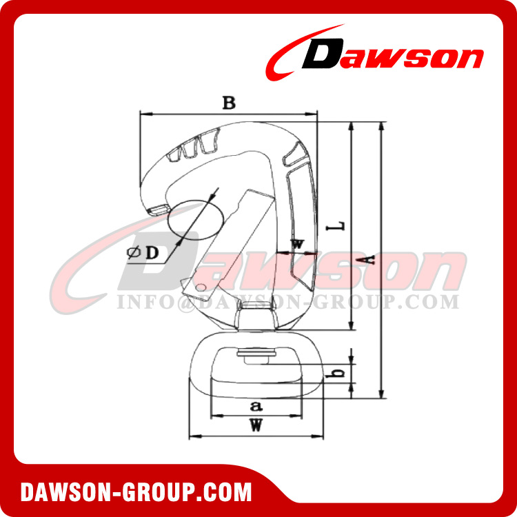 DSJ-A1305+ حلقة تسلق معدنية من سبائك الألومنيوم مضمونة الجودة، حلقة تسلق معدنية دوارة 4Kn من سبائك الألومنيوم