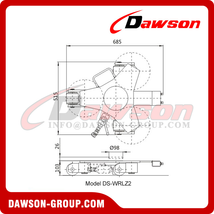 DS-WRLZ2 Serie DS-WRLZ4 Carros giratorios, Carros de transporte giratorios, Patines giratorios, Patines de transporte