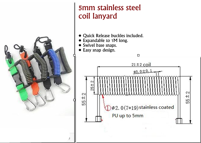 leoben scuba BC coil lanyard