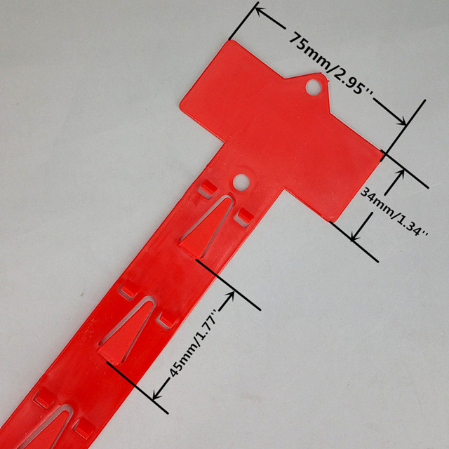 HS61530T14 Plastic PP Retail Hanging Merchandising Clips Strips W3cm Products Display For Supermarket Store Promotion L615mm In Red