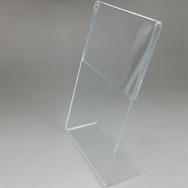Acrylic T2mm Sign Price Tag Label Paper Promotion Name Card Display Holders L Stand In Vertical High Quality