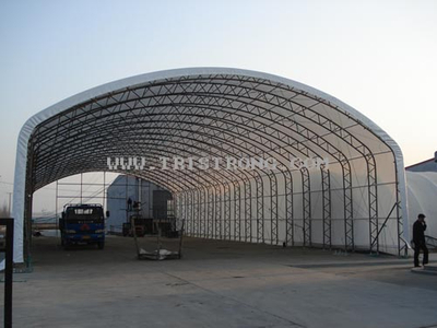 Large Trussed Frame Shelter, Temporary Workshop, Industrial Warehouse (TSU-49115)