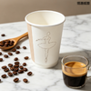 Minimalist Disposable Double Wall Paper Coffee Cups, Simple & Elegant, Sleek Lines, Heat Insulated & Anti-scald