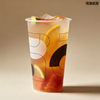 Disposable Clear Plastic Cups, Food Grade Recyclable Cups, Ideal for Milk Tea & Fruit Tea, Show Gradient Layers of Cold Drinks
