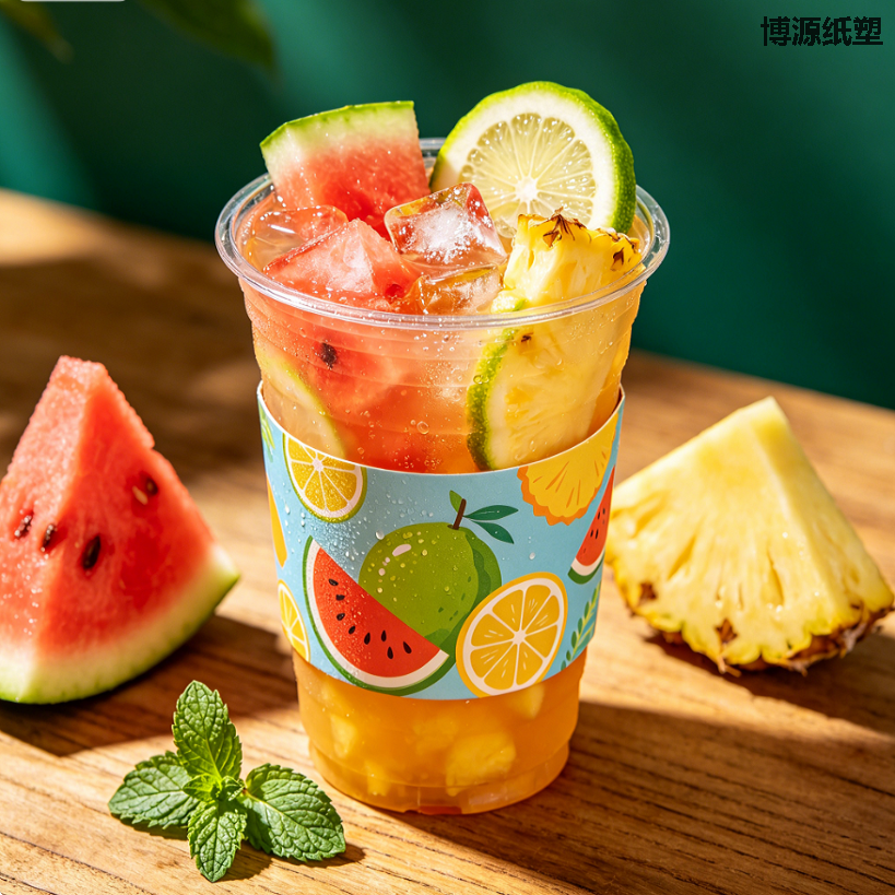 Food Grade Transparent Disposable Plastic Cups, Recyclable Drink Cups for Cold Beverages, Perfect to Display Layered Effect of Milk Tea and Fruit Tea