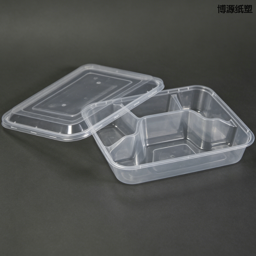 Disposable High-End Multi-Compartment Business Tray, Separated Rice & Dishes Packaging Tray