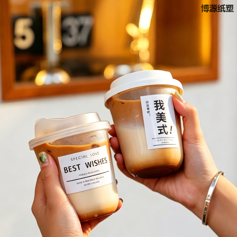 Factory Custom Printing Logo Bubble Tea Cup 10 Oz 16OZ 24 Oz Coffee Juice Smoothies U Shape Boba Cup Pet PP Plastic Cups with Lid