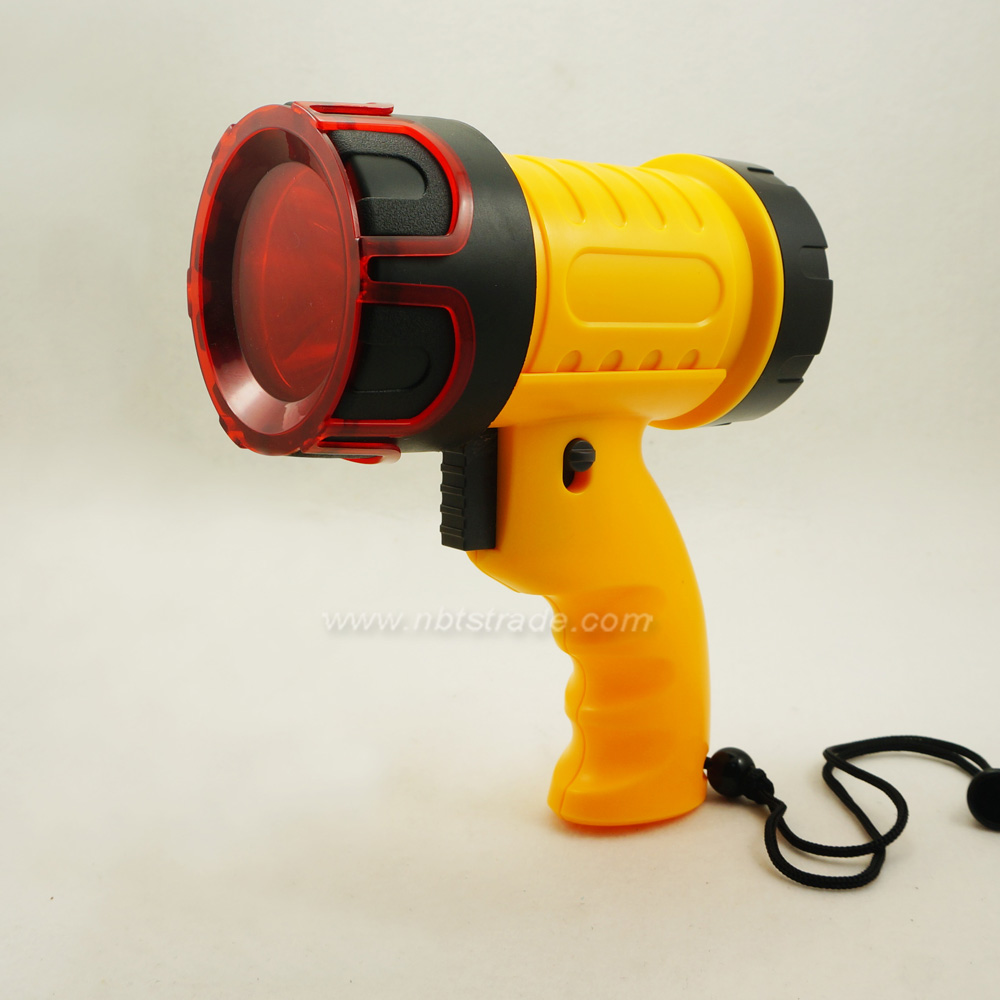 1000 Lumens Waterproof Handheld Spot Light with Red Filter 