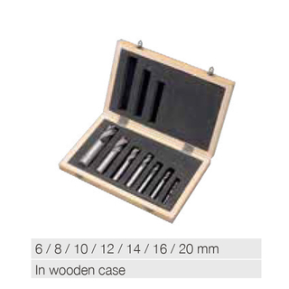 7 pcs. HSS roughing end mill set