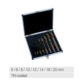 HSS-cobalt machine reamer set, 8 pcs.