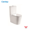 Australia Watermark Approval Sanitaryware Ceramic Two-piece Wall-faced Rimless Flush Toilet