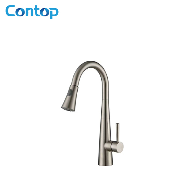 304 Stainless Steel Solid Body Hot And Cold Water Put-out Kitchen Faucet