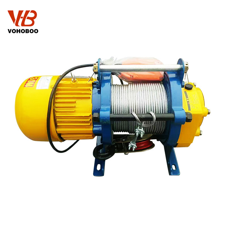 Electric KCD 300KG/800KG/1Ton/1.5Ton /2Ton wire rope crane winch three phase