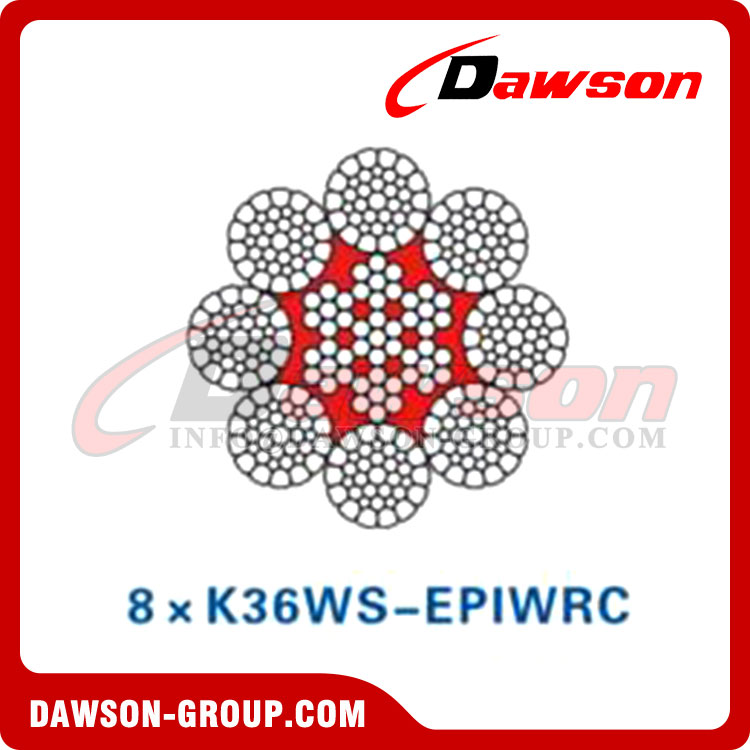 Cable de acero (8×K26WS-EPIWRC)(8×K36WS-EPIWRC), cable de acero metalúrgico 