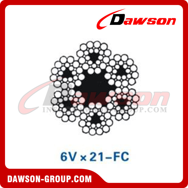 حبل أسلاك الفولاذ (6V×21-FC)(6V×24-FC)(6V×30-FC)(6V×34-FC)، حبل الأسلاك للفحم والتعدين