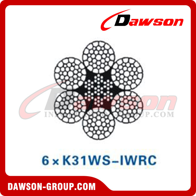 حبل أسلاك الفولاذ (6×K31WS-IWRC)(6×K36WS-IWRC)(8×K36WS-IWRC)، حبل سلكي للفحم والتعدين