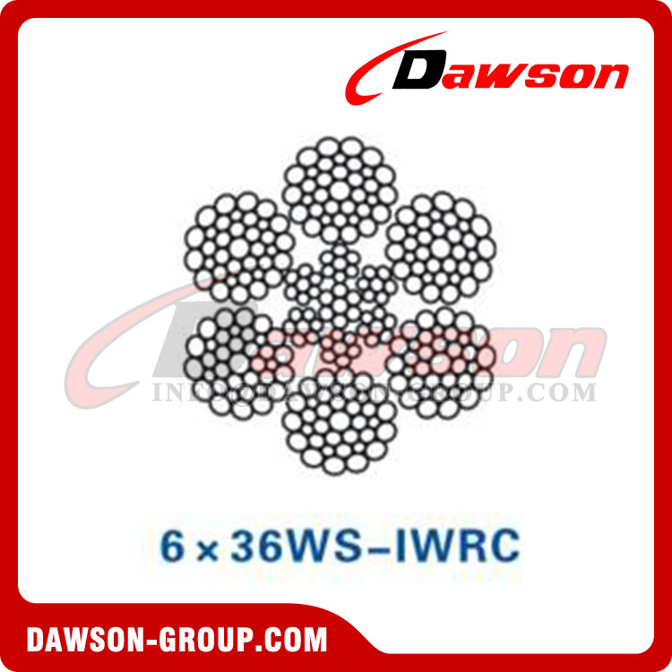 スチールワイヤロープ(6×36WS-IWRC)(EP6×36WS-IWRC)、石炭・鉱山用ワイヤロープ