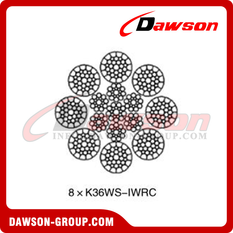 スチールワイヤロープ(8×K36WS-IWRC)(8×K36WS-EPIWRC)(8×K41WS-EPIWRC)(8×K41WS-IWRC)、海洋学用ワイヤロープ