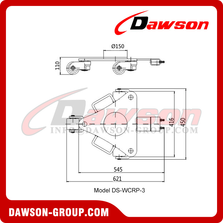 DS-WCRP3 Serie DS-WCRP5 Carros giratorios, carros de transporte giratorios, plataformas rodantes giratorias, patines de transporte