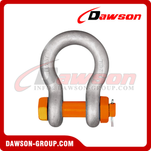 DAWSON ブランド グレード T8 DG2130A DG2140 鍛造合金鋼弓シャックル、安全ピン付き、G8 クラスボルトタイプアンカーシャックル