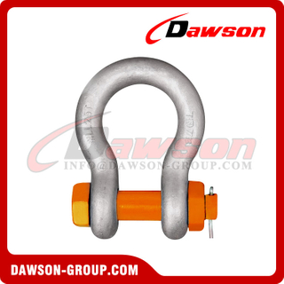 DAWSON BRAND grau T8 DG2130A DG2140 manilha de arco de liga de aço forjado com pino de segurança, manilha de âncora tipo parafuso classe G8