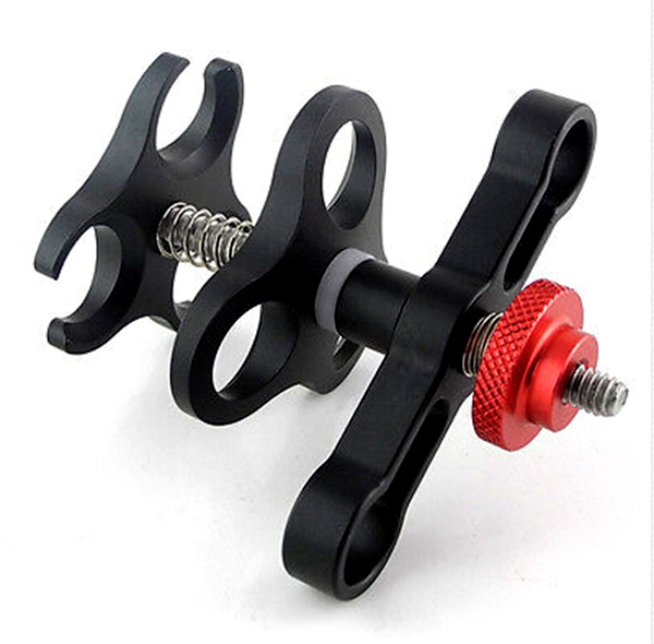 1" Aluminum Open Gap Tripod Dive Light Ball Joint Clamp 