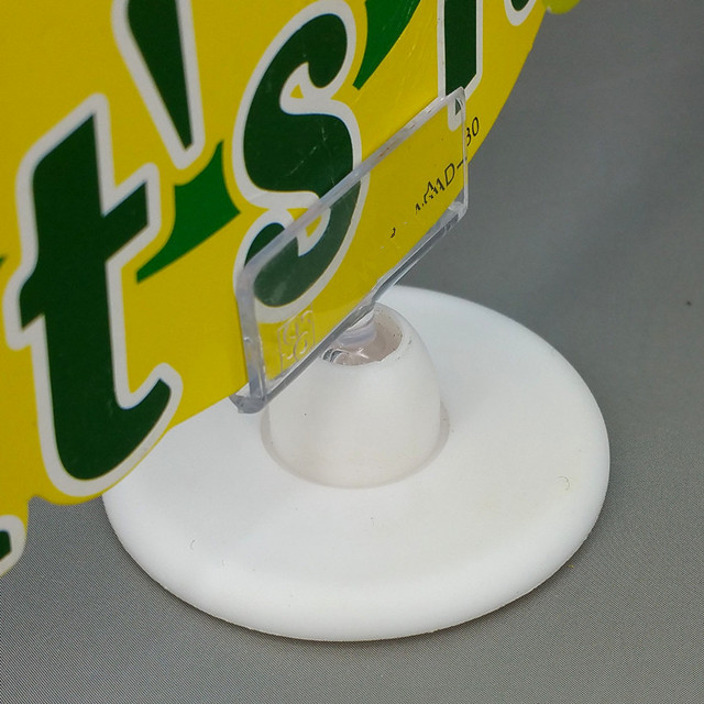 C036S POP Plastic Round Base Dia.40mm Price Tag Sign Card Holder Paper Display Hanging Clips Stand In White For Retail Store Promotion Good Quality