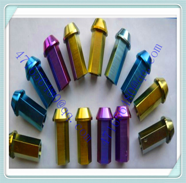 Ti gold anodized bolts
