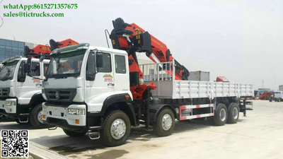 Lorry truck mounted crane 57.8mT   8x4 Sino truck Palfinger SPK62002MH Knuckle boom  Euro 4 ,5