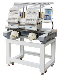 BR-1502 2 Heads 15 Needles Computerized Flat Embroidery Machine , Cap Embroidery Machine