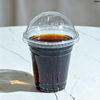 Food Grade Clear PET Dome Lid Disposable Semi Round Plastic Cup Cover for Iced Tea Coffee Fruit Juice Beverage Takeaway Shop Wholesale Supply