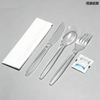 Premium Food-Grade Disposable Plastic Cutlery Set, Sturdy & Break-Resistant Knives Forks Spoons with Custom Logo Printing Available