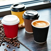 Insulated Double Wall Corrugated Paper Cup Disposable Drinking Cup for Hotel and Catering