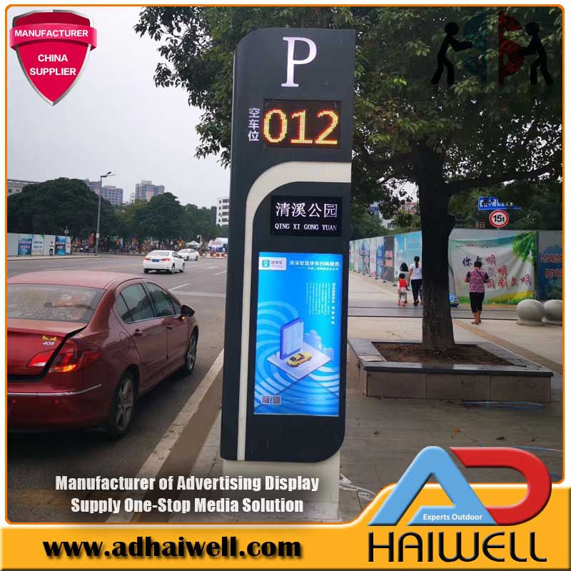 Signalisation numérique de pylône de stationnement d'écran d'affichage à LED de mobilier urbain extérieur