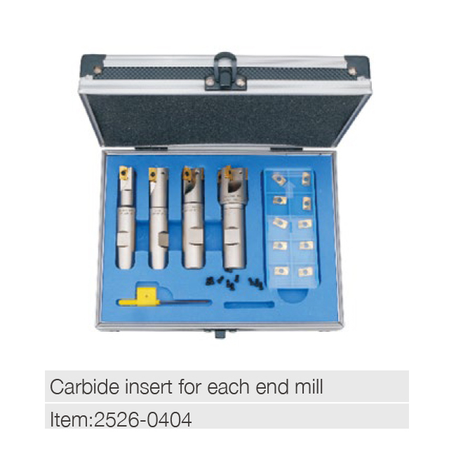 Indexable end mills set