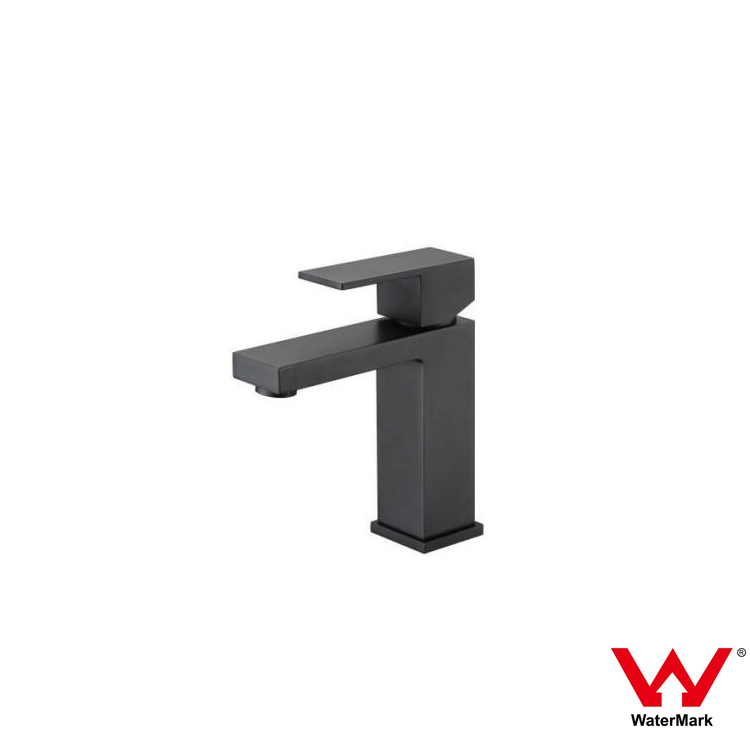 Australia standard DR brass basin faucet square black basin mixer