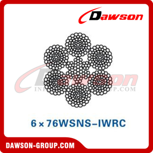 スチールワイヤロープ(6×76WSNS-IWRC)(6×76WSNS-IWRC)(6×97WSNS-IWRC)、油田用ワイヤロープ、油田用スチールワイヤロープ