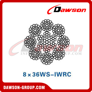 حبل أسلاك الفولاذ (8×36WS-IWRC)(8×41WS-IWRC)(8×49SWS-IWRC)، حبل سلك حقول النفط، حبل سلك فولاذي لحقول النفط